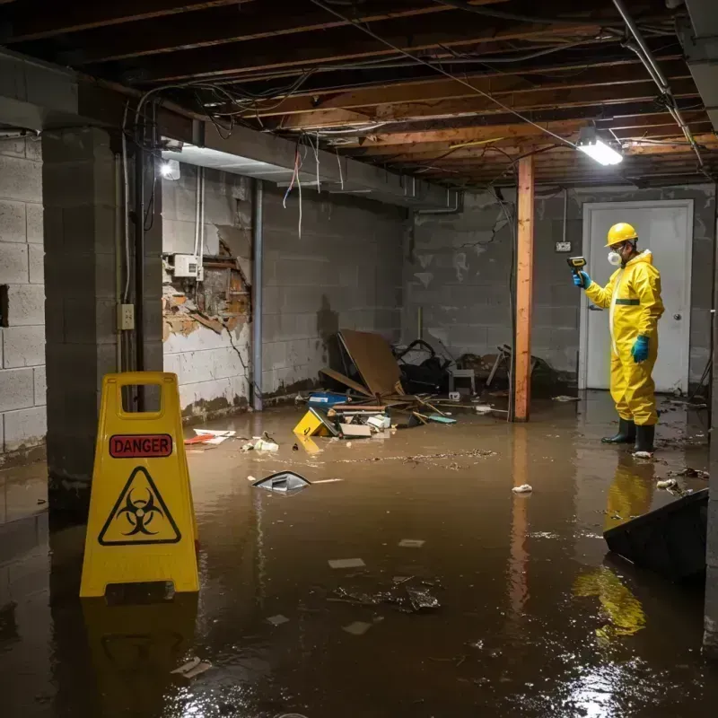 Flooded Basement Electrical Hazard in Ontario, CA Property